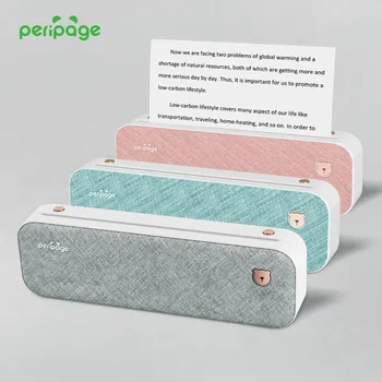  PeripagePortable A4 Yazıcı veya Termal Kağıt, Mini mürekkepsiz termal kağıt kablosuz BT cep telefonu 203Dpi