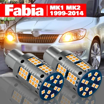  Skoda Fabia için MK1 MK2 1 2 1999-2014 2 adet LED sinyal lambası Aksesuarları 2004 2005 2006 2007 2008 2009 2010 2011 2012 2013