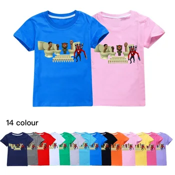  Sıcak Oyun Skıbıdı Tuvalet T Shirt Çocuk Hoparlör Adam Camcorderman Giyim Bebek Erkek Pamuk Tişörtleri Genç Kız Kısa Kollu Üstleri