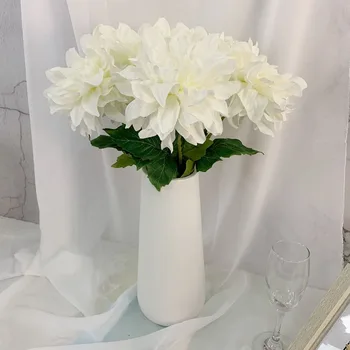  1 Adet Yapay Dahlia Çiçek Sahte İpek Aranjmanı Ev Masa Düğün Otel Dekorasyon Çekim Sahne