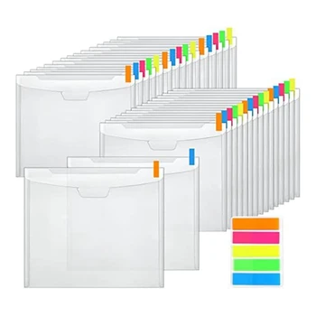  36 Adet koleksiyon defteri kağıdı Depolama Toka Tasarımı İle, 100 Adet Renkli Yapışkan dizin Sekmeleri Tutmak İçin 12X12 İnç Kağıt