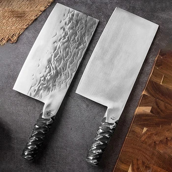  Longquan Mutfak Bıçağı paslanmaz çelik saplar 8 Inç Keskin Kıyıcı Balta El Yapımı Dövme Bıçak Et Kümes Hayvanları Araçları çin Messer