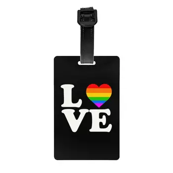  Özel Gökkuşağı Eşitlik Aşk Bagaj Etiketi Gizlilik Koruma Eşcinsel Gurur LGBT Bagaj Etiketleri Seyahat Çantası Etiketleri Bavul