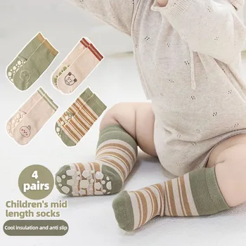  2023 YENİ Sonbahar çocuk Kat Çorap Kore Versiyonu Karikatür Tutkal Dağıtım Bebek Çorap Bebek Aksesuarları Yenidoğan bebek nesneleri