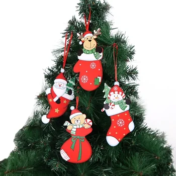  Yeni Noel Dekorasyon Asılı Ahşap Noel Baba Kardan Adam Geyik Asılı Noel Ağacı Dekorasyon Dıy Düzeni