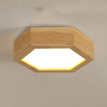  Japon Tarzı LED Tavan Lambaları Oturma Odası Yaratıcı Altıgen Tavan yatak odası lambaları Yemek Odası Dekoratif aydınlatma armatürü