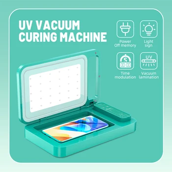  TUOLI X9H Akıllı UV Vakum kürleme makinesi Tek Bir Tıklama Başlangıç Hızlı Kür Düz Ve Kavisli Telefon Filmi Uygulama Araçları