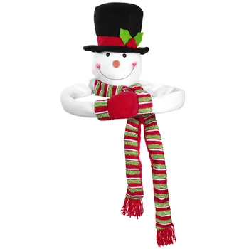  Ağacı Noel Topper Kardan Adam Süslemeleri Hugger Toppers Kış Süsler Wonderland Dekorasyon Şapka Parti Tatil Açık Yard